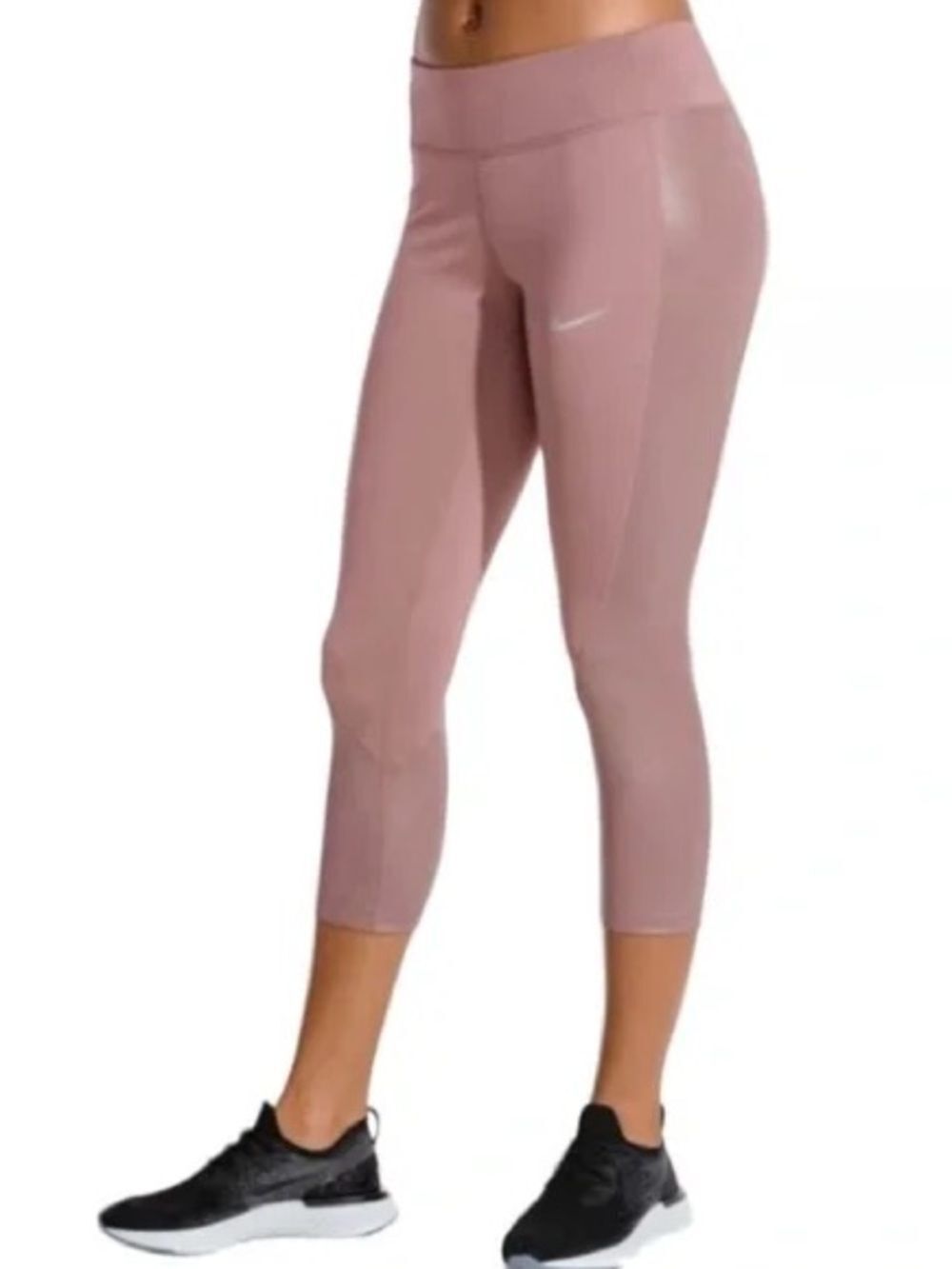 Nike Women's One Luxe Mid-Rise 7/8 Tights in Smokey Mauve Size Large